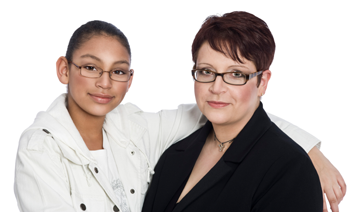 Helpline page image of a mother and daughter